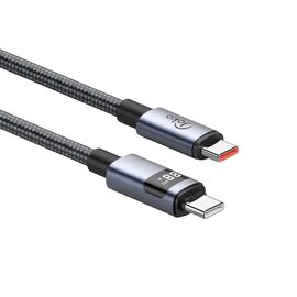 Data kabl KONFULON DL96, LCD displej (ekran) Display, 100W, Type C na Type C 1m.