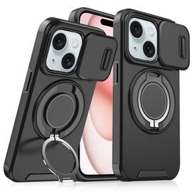 Futrola CamShield Ring stand - iPhone 15 crna.
