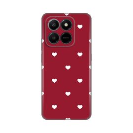 Silikonska futrola PRINT Skin - Honor X7d 4G/400 Smart 5G Burgundy Hearts.