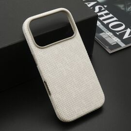 Futrola WOVEN TOUCH MagSafe - iPhone 17 Pro/iPhone 18 Pro (6.3) bela (MS).