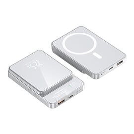 Univerzalna Back Up Baterija MagSafe M100 15W PD 20W+22.5W Fast 10000mAh beli (MS).