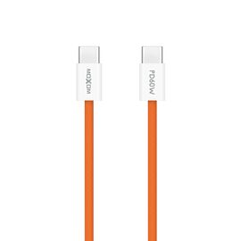 USB data kabl MOXOM MX-CB369 pleteni Fast 60W 3A Type-C na Type-C 1m narandzasti (MS).