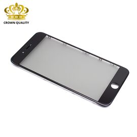 Staklo touchscreen-a - Iphone 7 Plus + frame + OCA stiker + polaroid ORG (Crown Quality) black (crni) (MS).