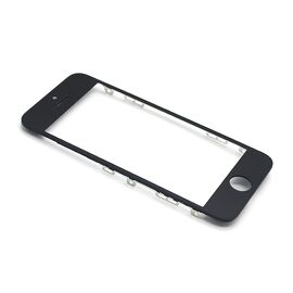 Staklo touchscreen-a - Iphone 5S sa frejmom + OCA sticker black (crni) (MS).