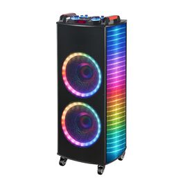 Zvucnik bluetooth NDR-1010S 100W 2*10 inca sa dva mikrofona crni (MS).