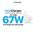 Kucni punjac Teracell Evolution TC-17GP, GaN, PPS, PD 3.0, 67W sa PD iPhone lightning kablom beli CE.