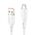 Data kabl KONFULON DC63, 3A, USB na micro USB beli 1m.