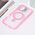 Futrola Magsafe Transparent - iPhone 16 Plus 6.7 pink.