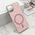 Futrole GLAM GLOW MagSafe - iPhone 11 (6.1) roze (MS).