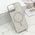 Futrola GLAM GLOW MagSafe - iPhone 15 srebrna (MS).