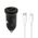 Auto punjac 30W USB-A + Type-C ulaz sa Type-C na Lightning kablom sivi (MS).