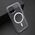 Futrola COLOR FRAME MagSafe - iPhone 13 (6.1) srebrna (providna) (MS).