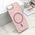 Futrola GLAM GLOW MagSafe - iPhone 16e roze (MS).