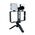 Mini tripod AY-49X-2 sa LED svetlima i mikrofonom crni.