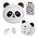 Bluetooth slusalice Panda bele.