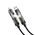 USB data kabl Moxom 4 u 1 Type C na Type C/Lightning, USB na Type C/lightning MX-CB364 100W 1m crni (MS).