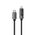 USB data kabl Superior SU-K107 pleteni Type-C na Lightning 3A 27W sa LED ekranom 1m crni (MS).
