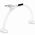 Stona LED lampa Half moon bela.