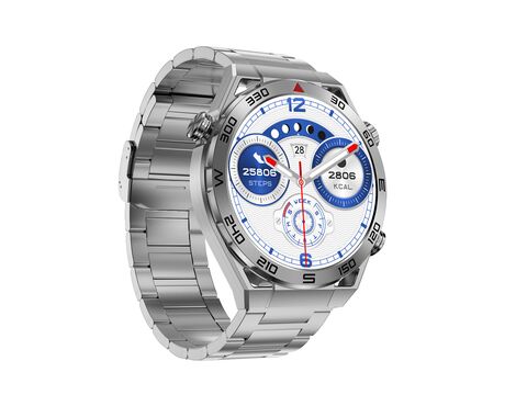 Smart Watch DT Ultramate srebrni (crna silikonska i srebrna metalna narukvica) (MS).