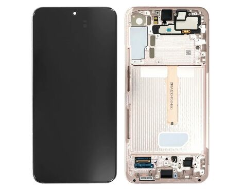 LCD displej (ekran) - Samsung S906/Galaxy S22 Plus 5G + touchscreen + frame Pink Gold Service Pack ORG/GH82-27500D.