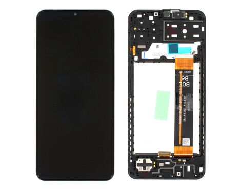 LCD displej (ekran) - Samsung A135/Galaxy A13 + touchscreen + frame black (crni) Service Pack ORG/GH82-28508A.