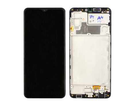 LCD displej (ekran) - Samsung M325 Galaxy M32 + touchscreen + frame black (crni) (Original Quality).