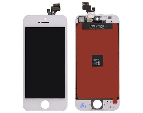 LCD displej (ekran) - iPhone 5 + touchscreen white (beli) High-Brightness.