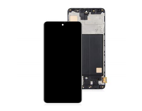 LCD displej (ekran) - Samsung A515/Galaxy A51 2020 + touchscreen + frame black (crni) (Bigger Display Size) OLED.
