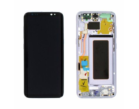 LCD displej (ekran) - Samsung G950/Galaxy S8 + touchscreen + frame Violet Service Pack ORG/GH97-20473C.