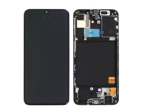 LCD displej (ekran) - Samsung A405/Galaxy A40 2019 + touchscreen + frame black (crni) Service Pack ORG/GH82-19672A.