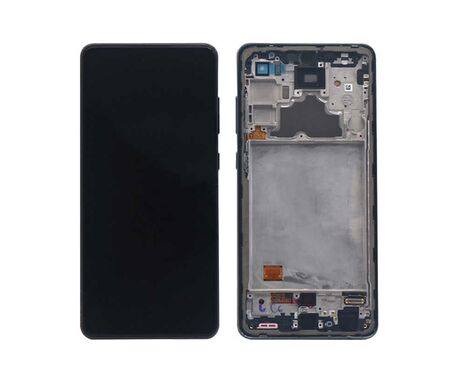 LCD displej (ekran) - Samsung A725 Galaxy A72 4G + touchscreen + frame Awesome black (crni) Service Pack ORG/GH82-25460A.