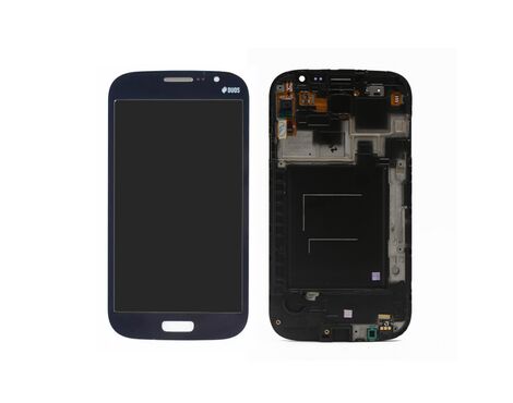 LCD displej (ekran) - Samsung i9080/Galaxy Grand+touch screen+frame tamno plavi.