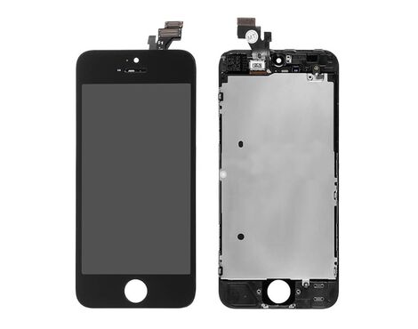 LCD displej (ekran) - iPhone 5 sa touchscreen crni OEM foxconn/staklo CHA.