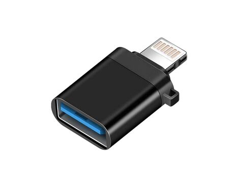 Adapter OTG lightning na USB3.0 sa data transfer funkcijom crni (MS).