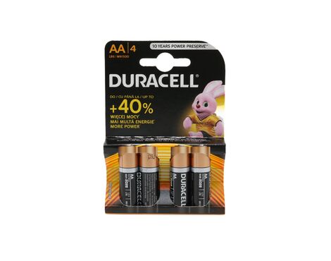 Baterija alkalna 1.5V AA LR6 blister 4/1 Duracell (MS).