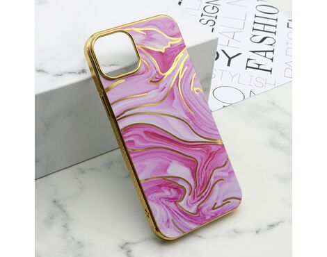 Futrola MARBLE - iPhone 15 Plus roze (MS).