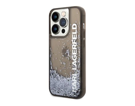 Futrola Karl Lagerfeld Liquid Glitter Elong - Iphone 14 Pro crna Full ORG (KLHCP14LLCKVK) (MS).