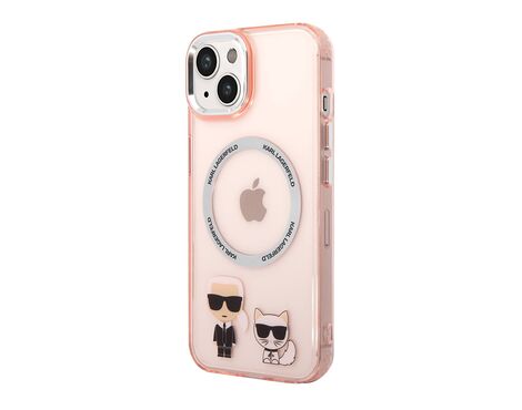Futrola Karl Lagerfeld Magsafe With Ring - Iphone 14 Plus pink Full ORG (KLHMP14MHKCP) (MS).
