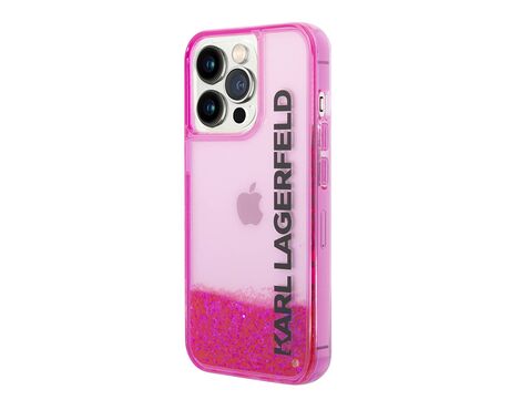 Futrola Karl Lagerfeld Liquid Glitter Elong Hard - Iphone 14 Pro pink Full ORG (KLHCP14LLCKVF) (MS).