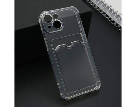 Futrola Transparent CARD POCKET - iPhone 15 providna (MS).