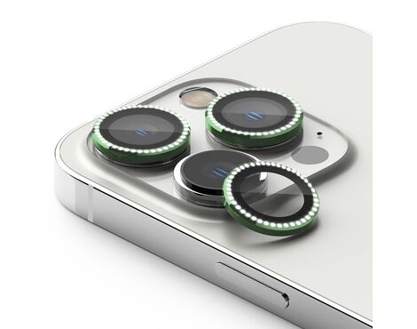 Zastita - kameru DIAMOND za iPhone 15 Pro (6.1)/iPhone 15 Pro Max (6.7) zelena (MS).