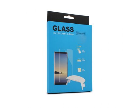 Tempered glass UV Plus Glue Full Cover + Lampa - Huawei P30.
