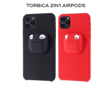 Futrola 2in1 airpods - iPhone 6/6S crna.
