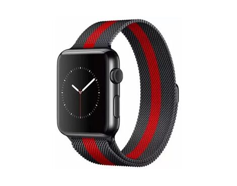 Narukvica intrigue - iPhone Apple watch 42mm crno crvena.