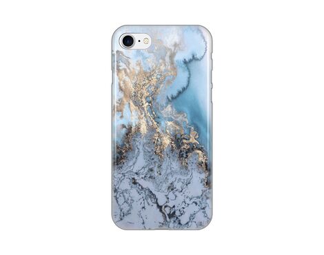 Silikonska futrola PRINT - iPhone 7/8/SE (2020)/SE (2022) Blue Gold Marble.