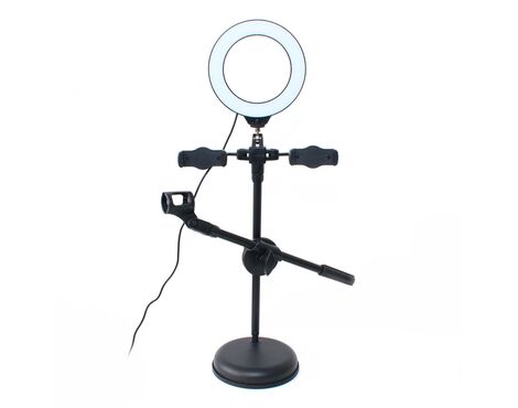 LED lampa 2x holder - mobilni + drzac za mikrofon.