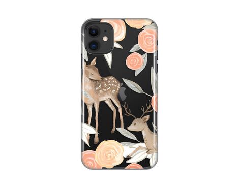 Silikonska futrola PRINT Skin - iPhone 11 6.1 Flower Deer.