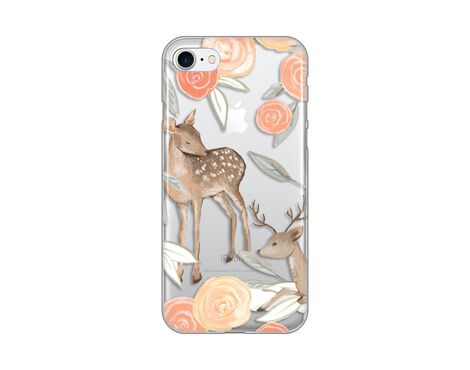 Silikonska futrola PRINT Skin - iPhone 7/8/SE (2020)/SE (2022) Flower Deer.