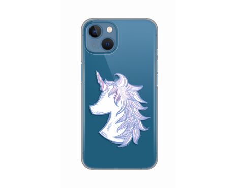 Silikonska futrola PRINT Skin - iPhone 13 Purple Unicorn.
