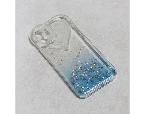 Futrola Heart Glitter - iPhone 12 6.1 plava.